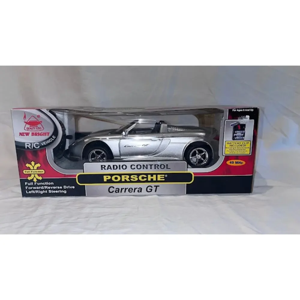 New Bright Porsche Carrera GT RC Radio Control Car & Controller VTG 2005 NIB